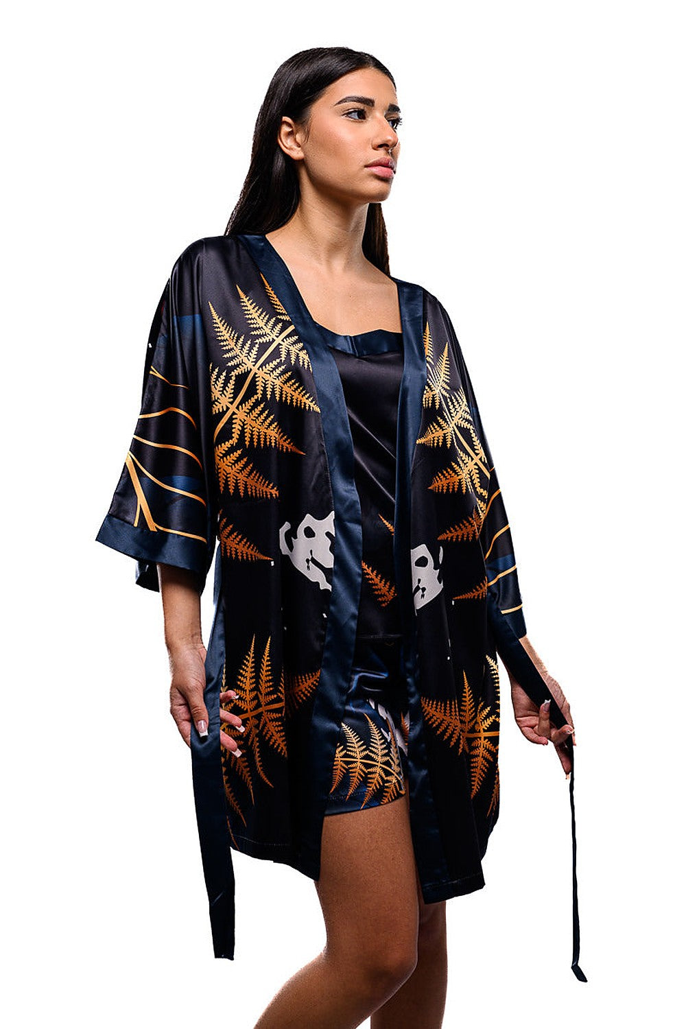 Gold Leaf Pajama Kimono - 3