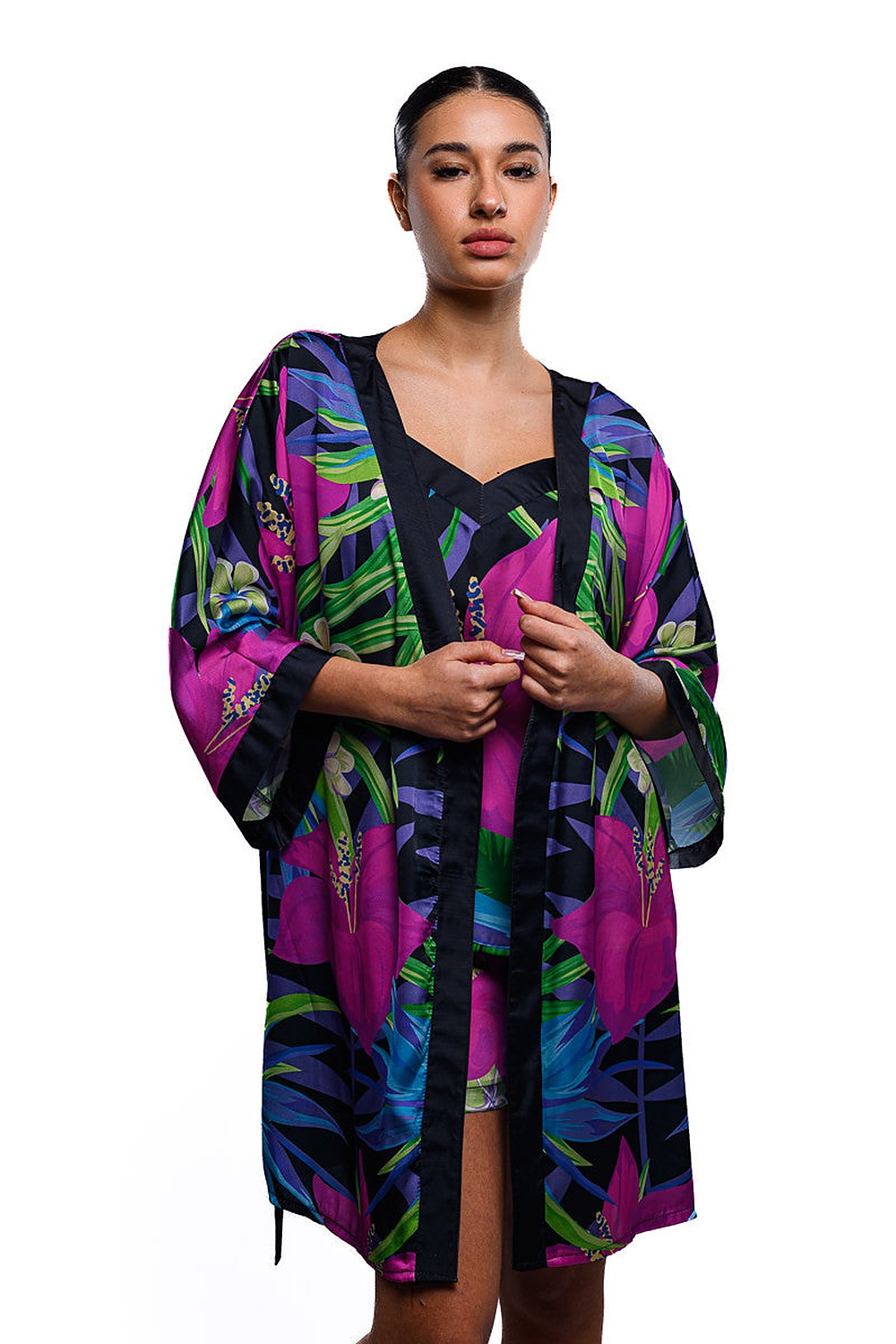Tropical Bloom Pajama Kimono