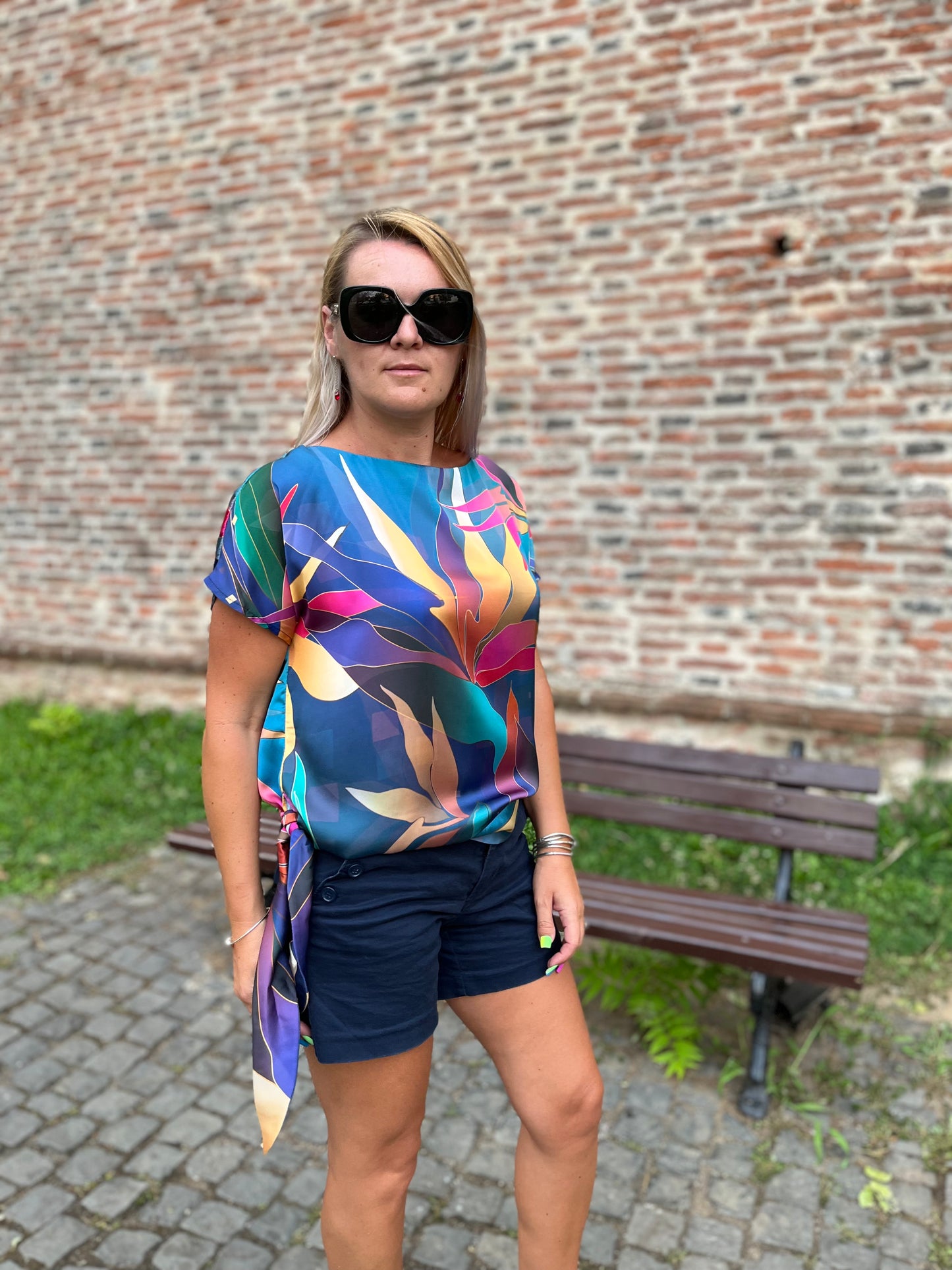 Floral Satin T-shirt