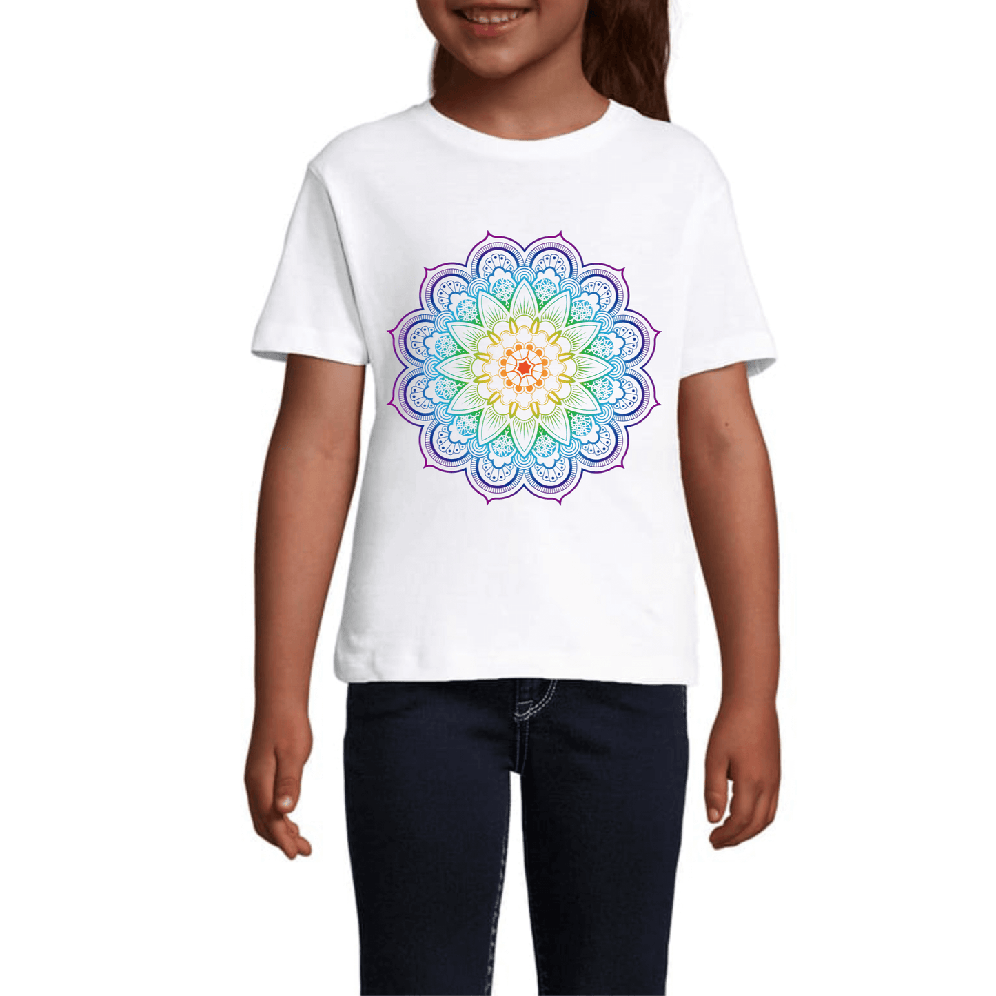 Tricou Copii Alb - Mandala