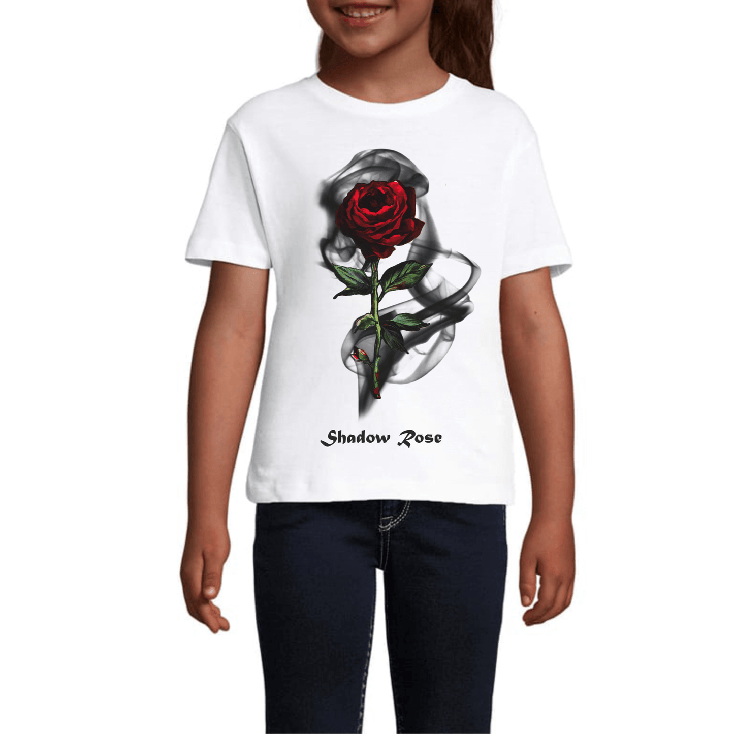 Tricou Copii Alb - Shadow Rose