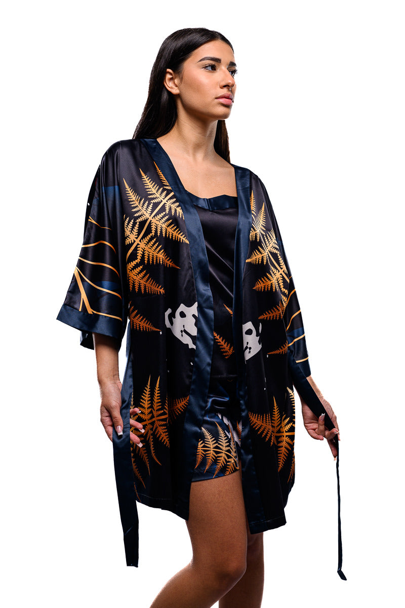 Gold Leaf Pajama Kimono