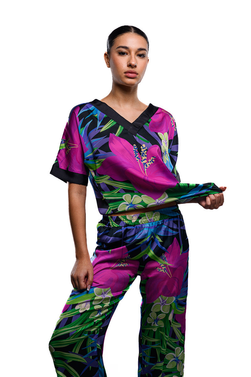 Tricou pijama Tropical Bloom