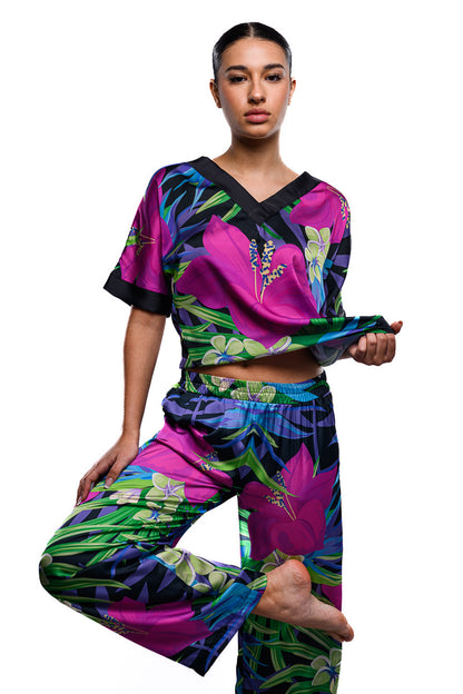 Tricou pijama Tropical Bloom